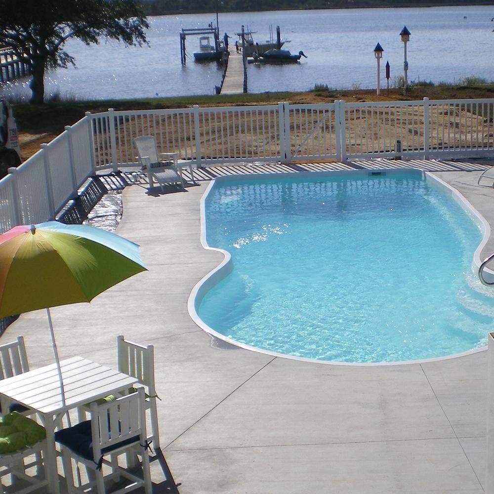Weatherables Neptune 4 ft. W x 4 ft. H White Vinyl Pool Fence Gate (2)