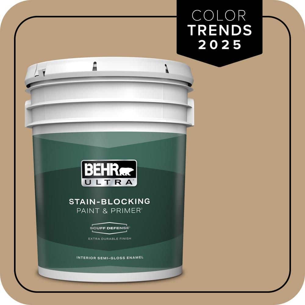 BEHR ULTRA 5 gal. #N270-4 Oxford Street Extra Durable Semi-Gloss Enamel Interior Paint & Primer