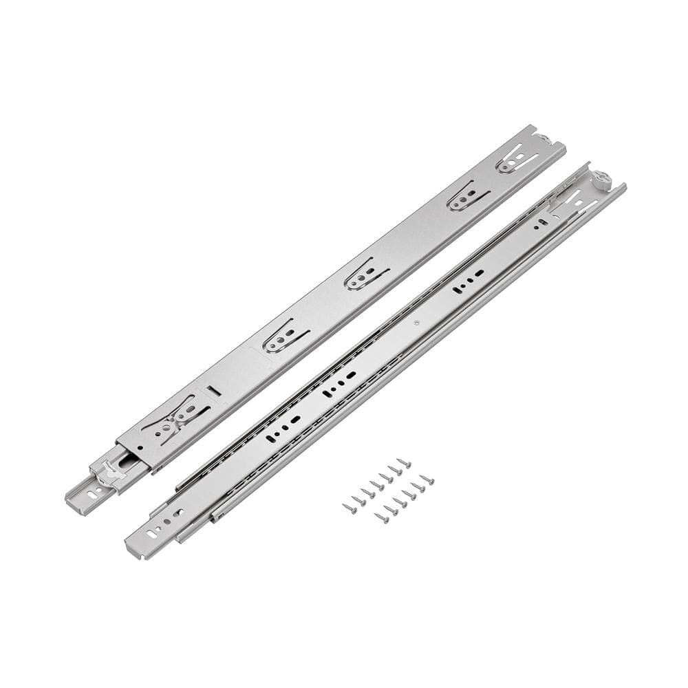 Richelieu Hardware (Pair) 20 in. (500 mm) Stainless Steel Full Extension Side Mount Ball Bearing Drawer Slides (1)