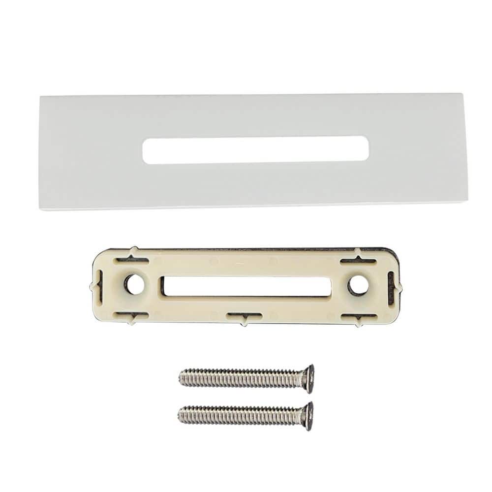 Westbrass Brass Linear Overflow Cover with Plastic Holder and 1-3/4 in. Screws
