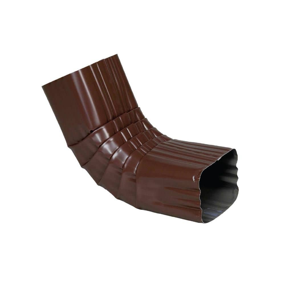 Amerimax Home Products 2 in. x 3 in. Brown Aluminum Downspout A-Elbow
