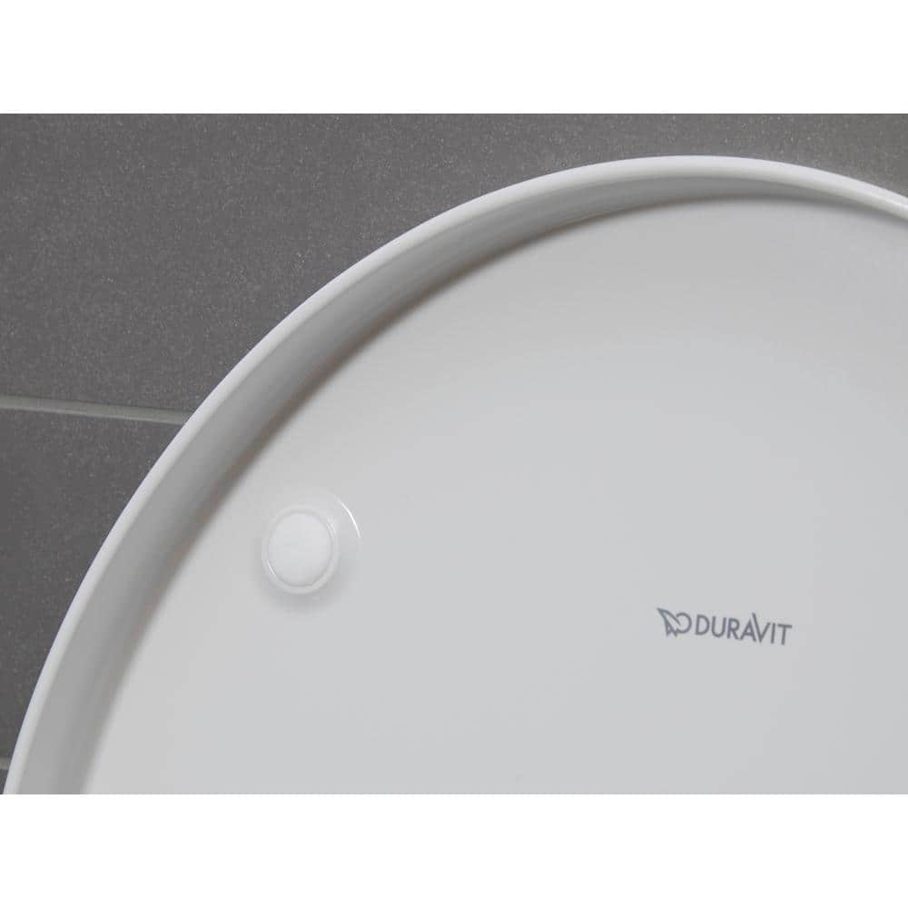 Duravit No.1 1-piece 1.28 GPF Single Flush Elongated Toilet in White Seat Included (3)