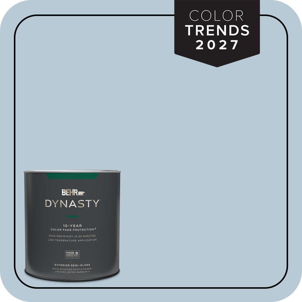 BEHR DYNASTY 1 qt. #PPU14-15 Denim Light Semi-Gloss Enamel Exterior Stain-Blocking Paint & Primer