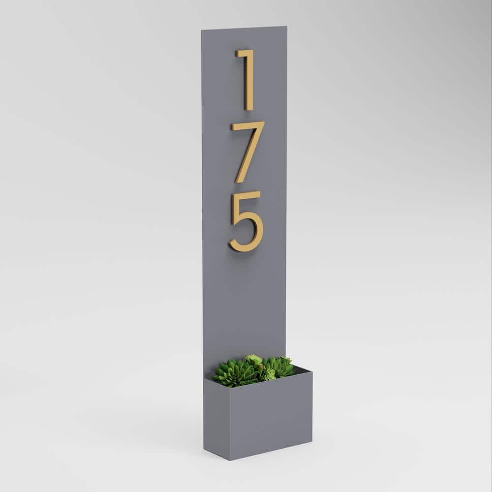 POST & PORCH Standing Tall Rectangle Address Planter (2)