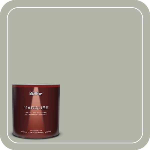 BEHR PREMIUM PLUS #ICC-56 Green Tea Enamel Interior/Exterior Paint & Primer Color Sample (4)