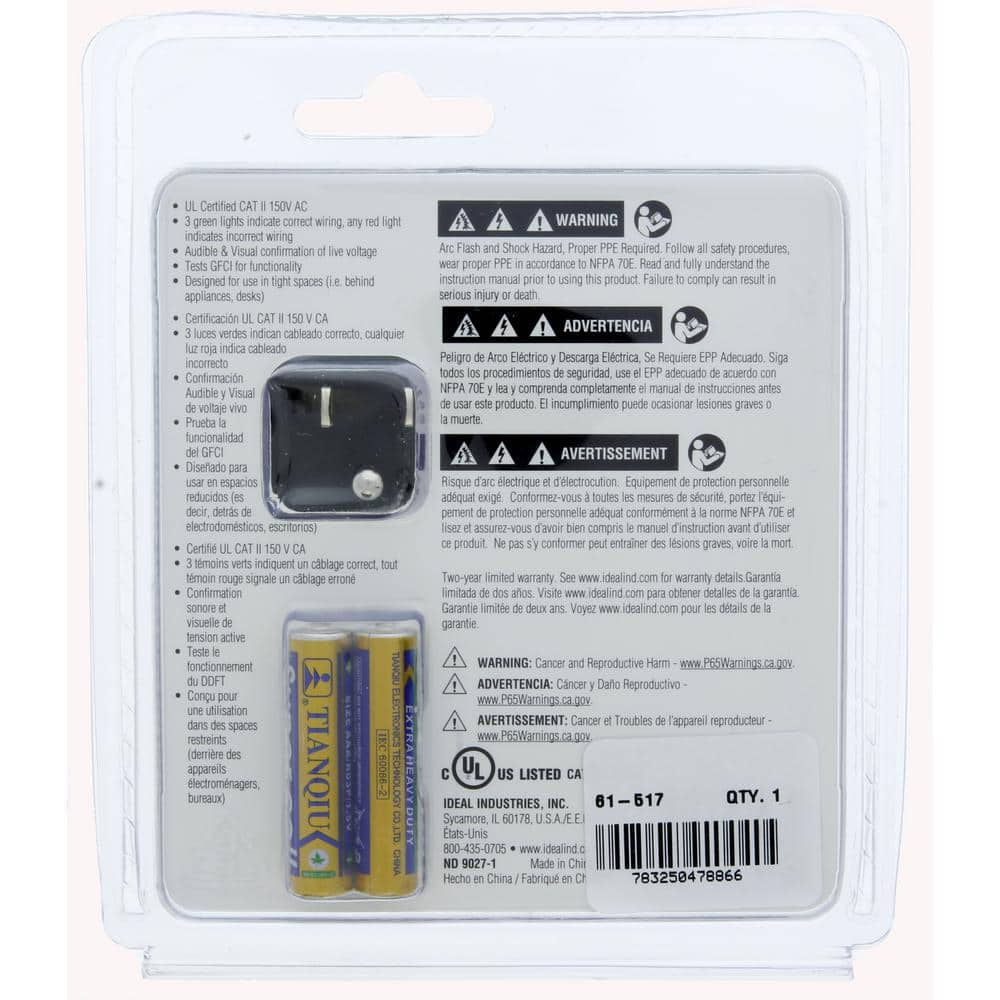IDEAL GFCI Receptacle/Voltage Tester (3)