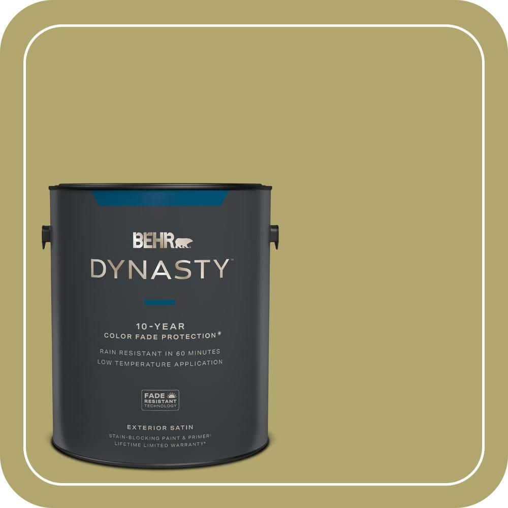 BEHR DYNASTY 1 gal. #PPU9-05 Natchez Moss Satin Enamel Exterior Stain-Blocking Paint & Primer