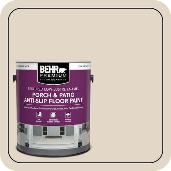 BEHR PREMIUM 1 gal. #YL-W13 Sentimental Beige Textured Low-Lustre Enamel Interior/Exterior Porch and Patio Anti-Slip Floor Paint (2)