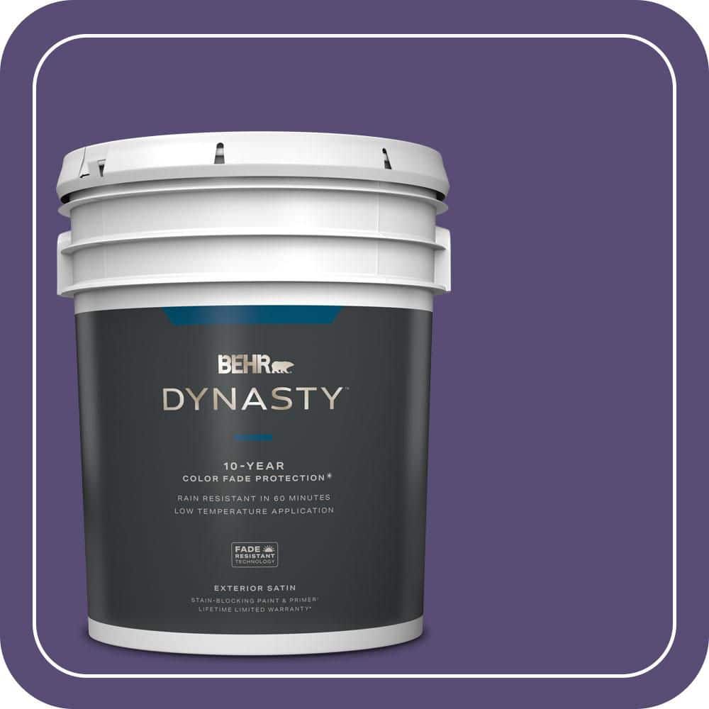 BEHR DYNASTY 5 gal. #MQ5-42 Perpetual Purple Satin Enamel Exterior Stain-Blocking Paint & Primer