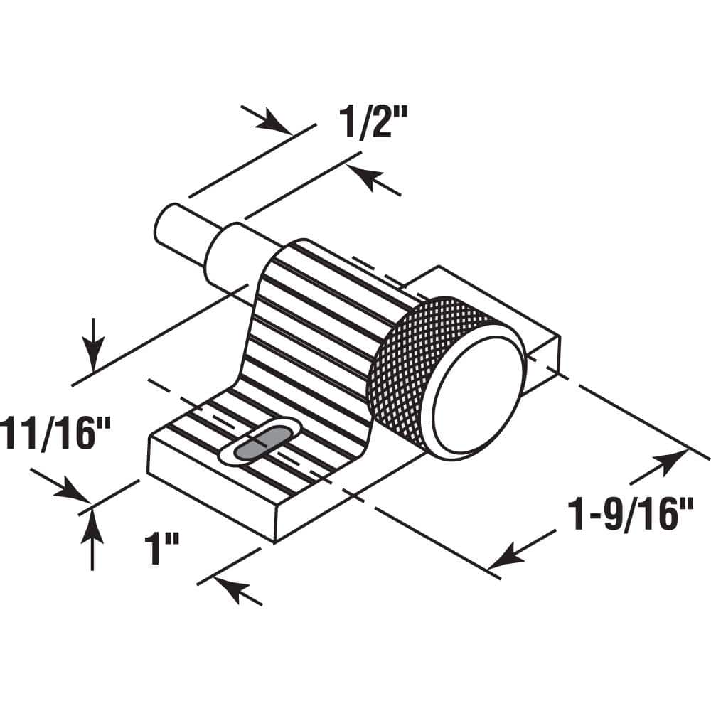 Prime-Line Twist-In Patio Door Lock, 1-9/16 in., Cast Zamak Construction with Aluminum Bolt, Zinc Finish (2)
