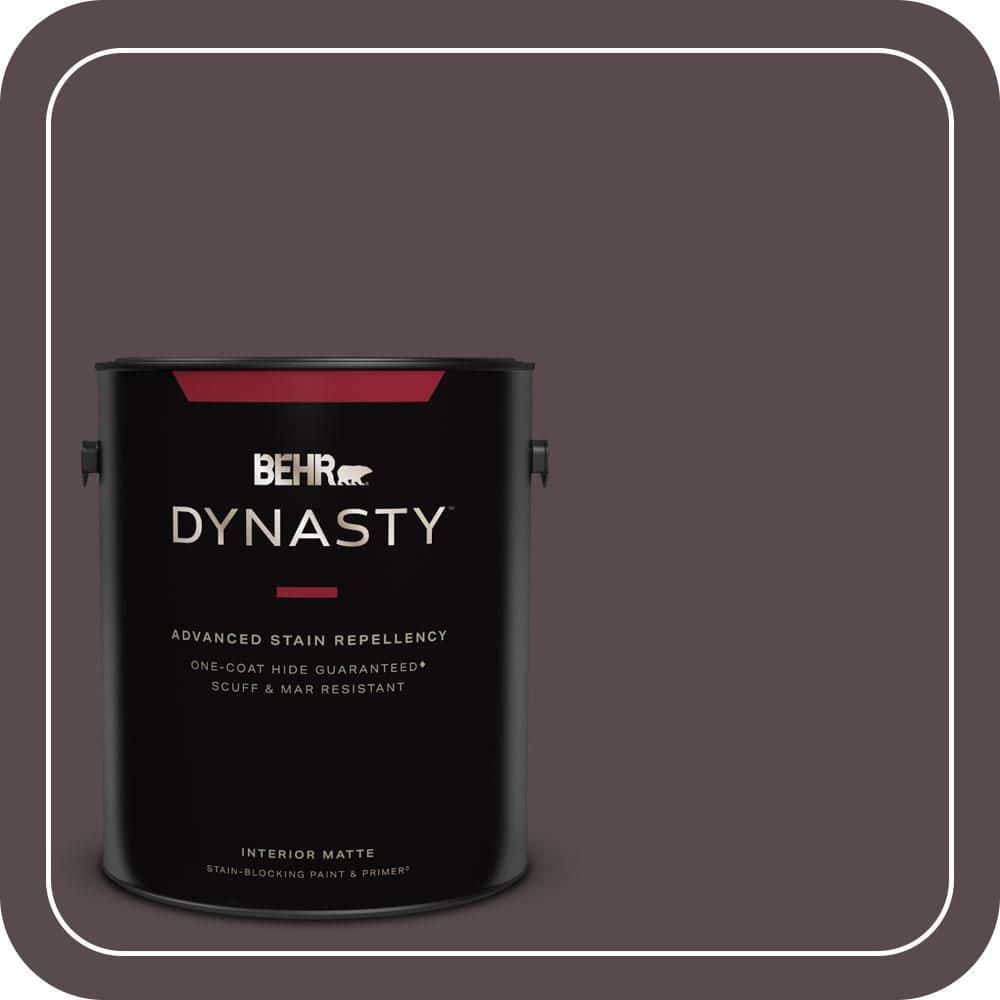 BEHR DYNASTY 1 gal. #N100-7 Aubergine Matte Interior Stain-Blocking Paint & Primer