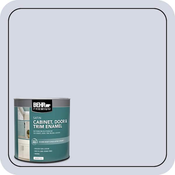 BEHR PREMIUM 1 qt. #S540-1 So Blueberry Satin Enamel Interior/Exterior Cabinet, Door & Trim Paint (2)