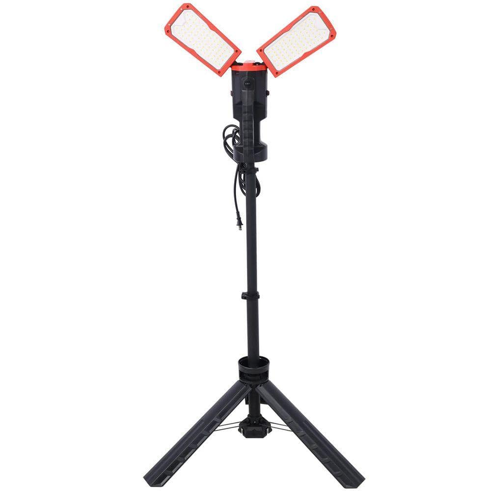 WRIGHTMASTER 12V 10000 Lumens LED Portable Outdoor Work Light with Telescoping Tripod, IP54