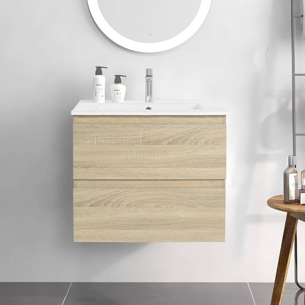 UPIKER Modern 24.0 in. W x 17.94 in. D x 19.69 in. H Bath Vanity Cabinet without Top in Light Oak Unassembled (2)