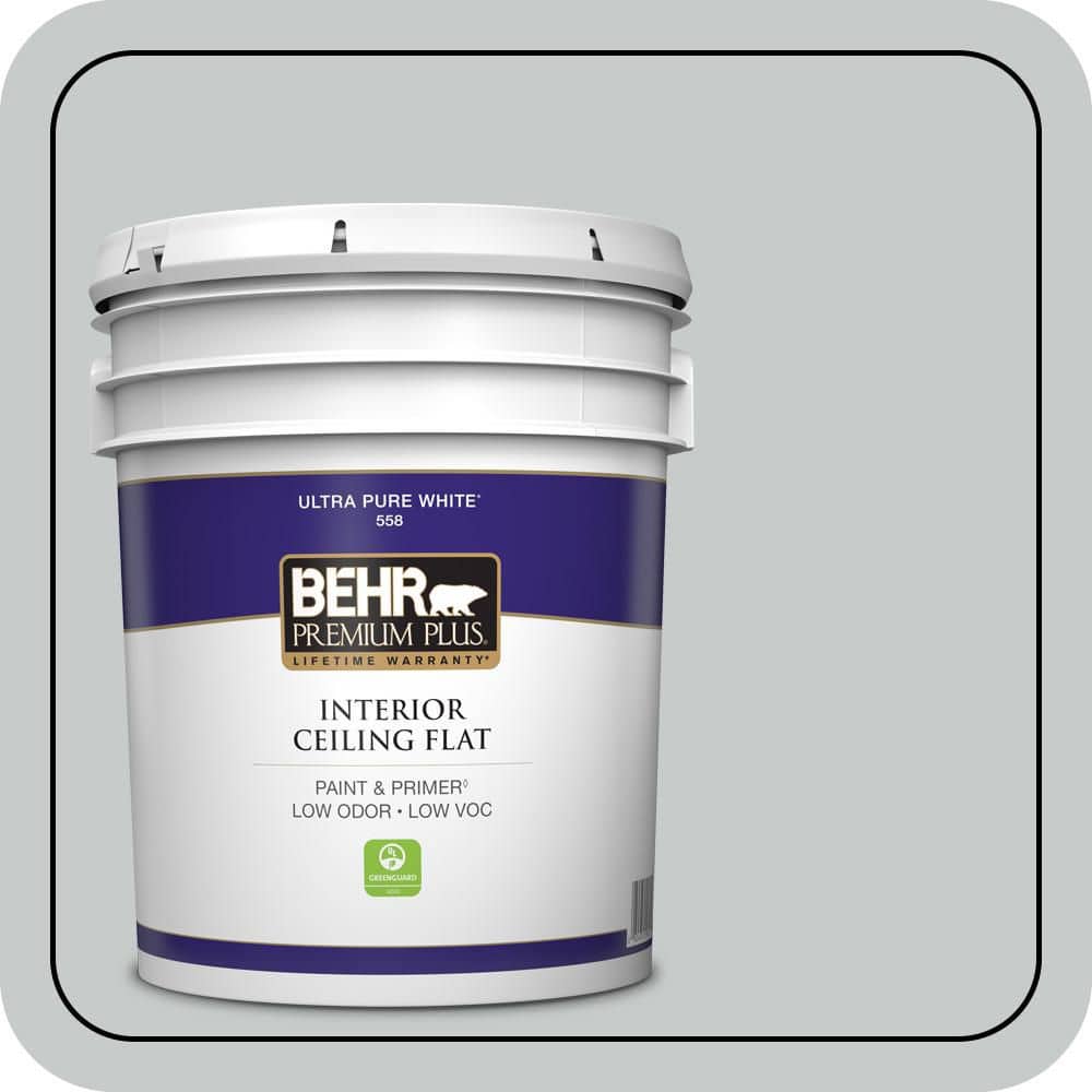 BEHR PREMIUM PLUS 5 gal. #PPU26-17 Fast As The Wind Ceiling Flat Interior Paint & Primer (1)