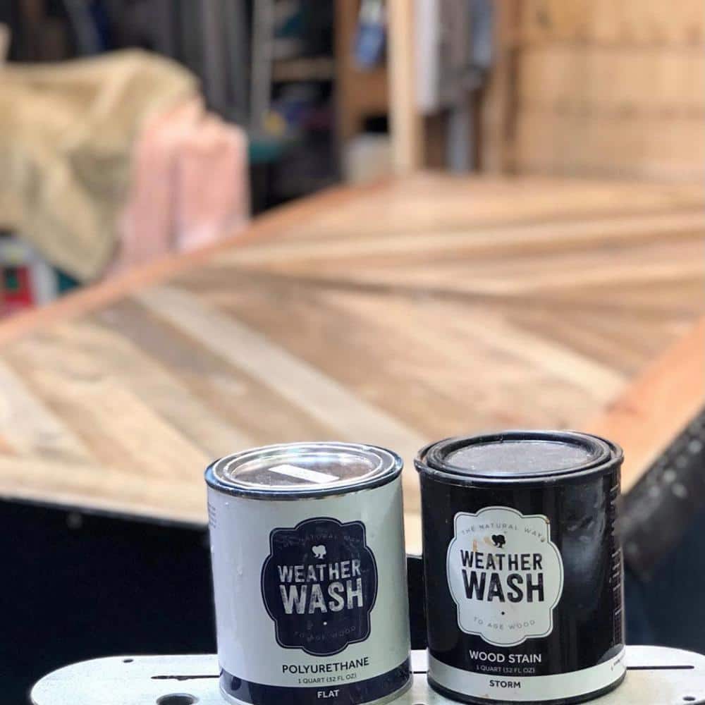 WEATHER WASH 1 gal. Weatherwash Flat Water-Based Clear Interior Polyurethane (2)