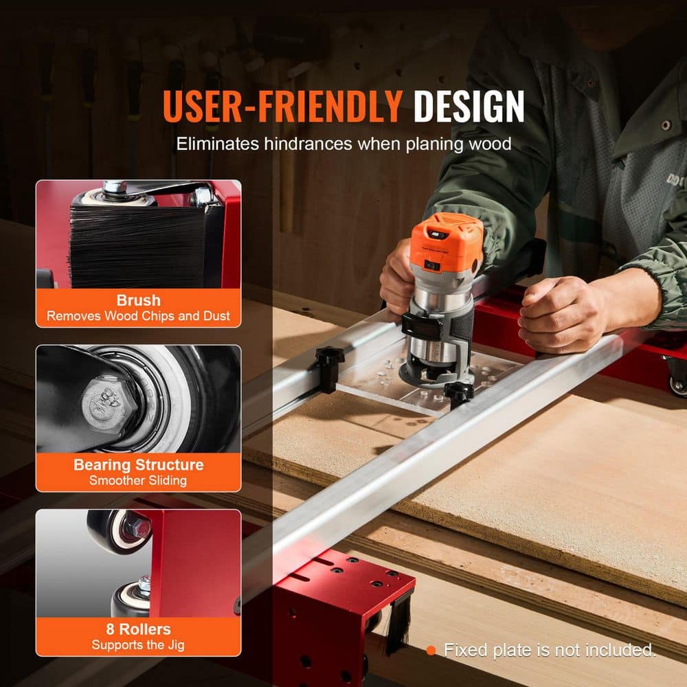 SKYSHALO Router Sled 64 in. Portable and Adjustable Slab Flattening Jig DIY Woodworking Router Sled for Wood Flattening Home DIY (2)