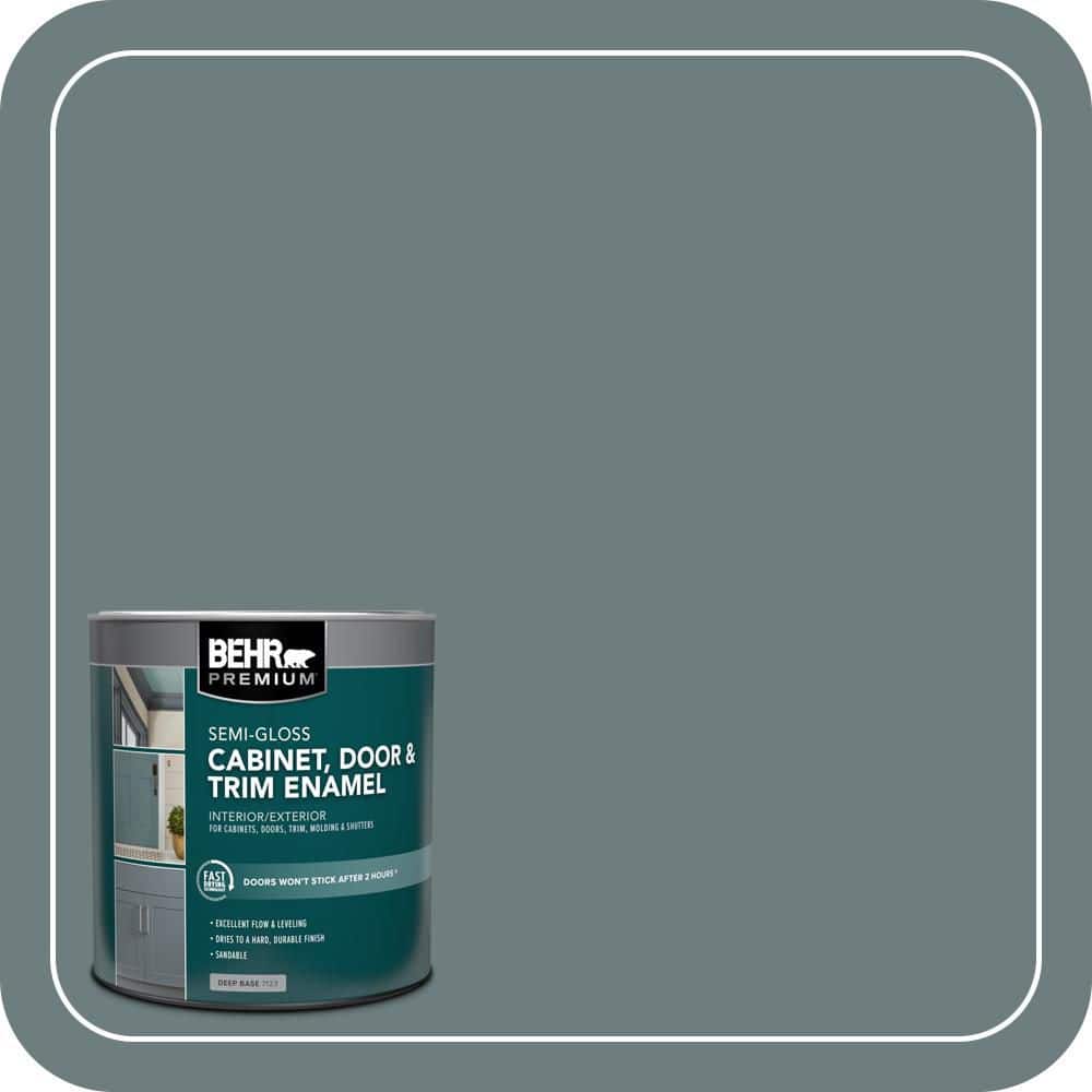 BEHR PREMIUM 1 qt. #N440-5 Coney Island Semi-Gloss Enamel Interior/Exterior Cabinet, Door & Trim Paint