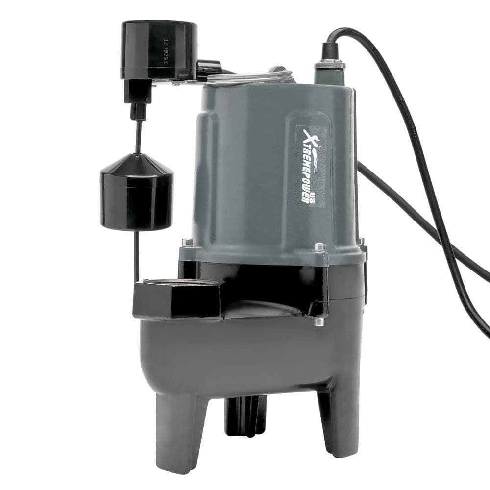 XtremepowerUS 3/4 HP 8400 GPH Cast Iron Submersible Sewage Ejector Sump Pump