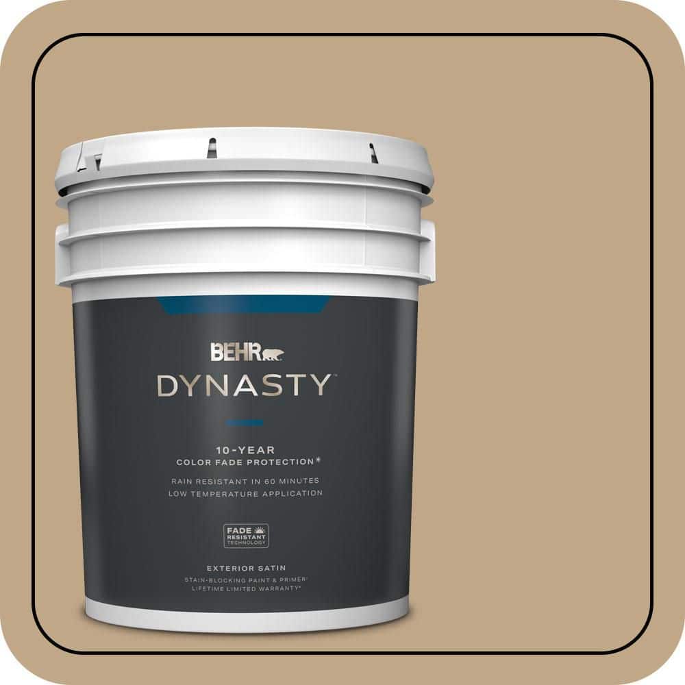 BEHR DYNASTY 5 gal. #T16-16 Symphony Gold Satin Enamel Exterior Stain-Blocking Paint & Primer