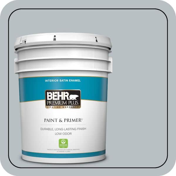 BEHR PREMIUM PLUS #750E-3 Skyline Steel Exterior Stain-Blocking Paint & Primer (2)