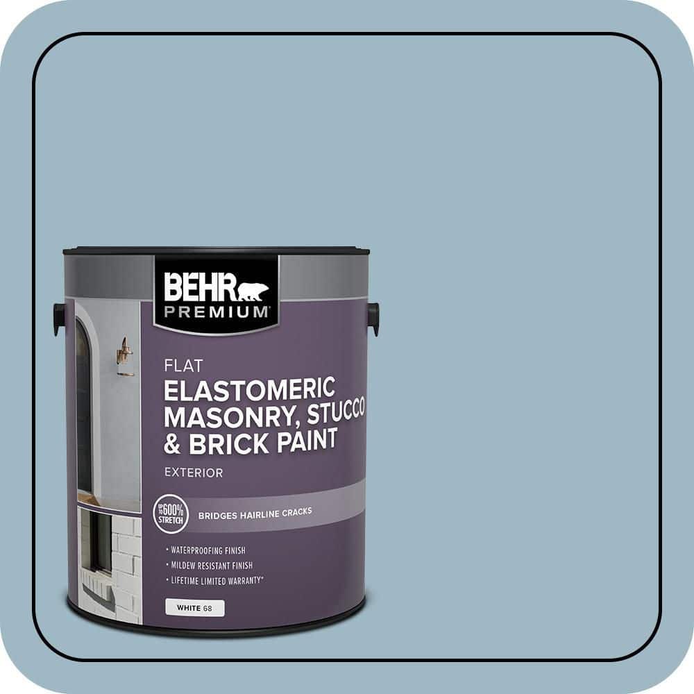 BEHR PREMIUM 1 gal. #MS-73 Aegean Sky Elastomeric Masonry, Stucco and Brick Exterior Paint (1)