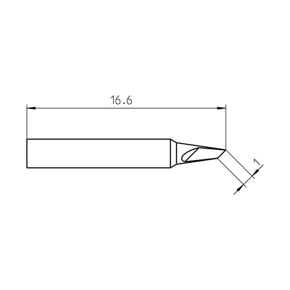 Weller RT Pico Active Soldering Tip, Knife, 1.0mm (2)