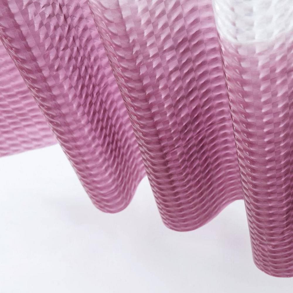 Dainty Home Mist 70 in. x 72 in. Liner Burgundy 3D Eco-Friendly Shower Curtain (3)
