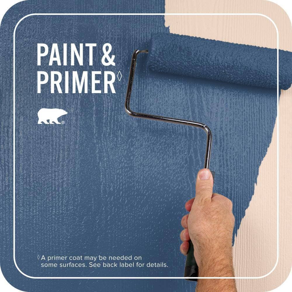 BEHR PREMIUM PLUS 1 gal. #M520-7 Admiral Blue Flat Exterior Paint & Primer (2)