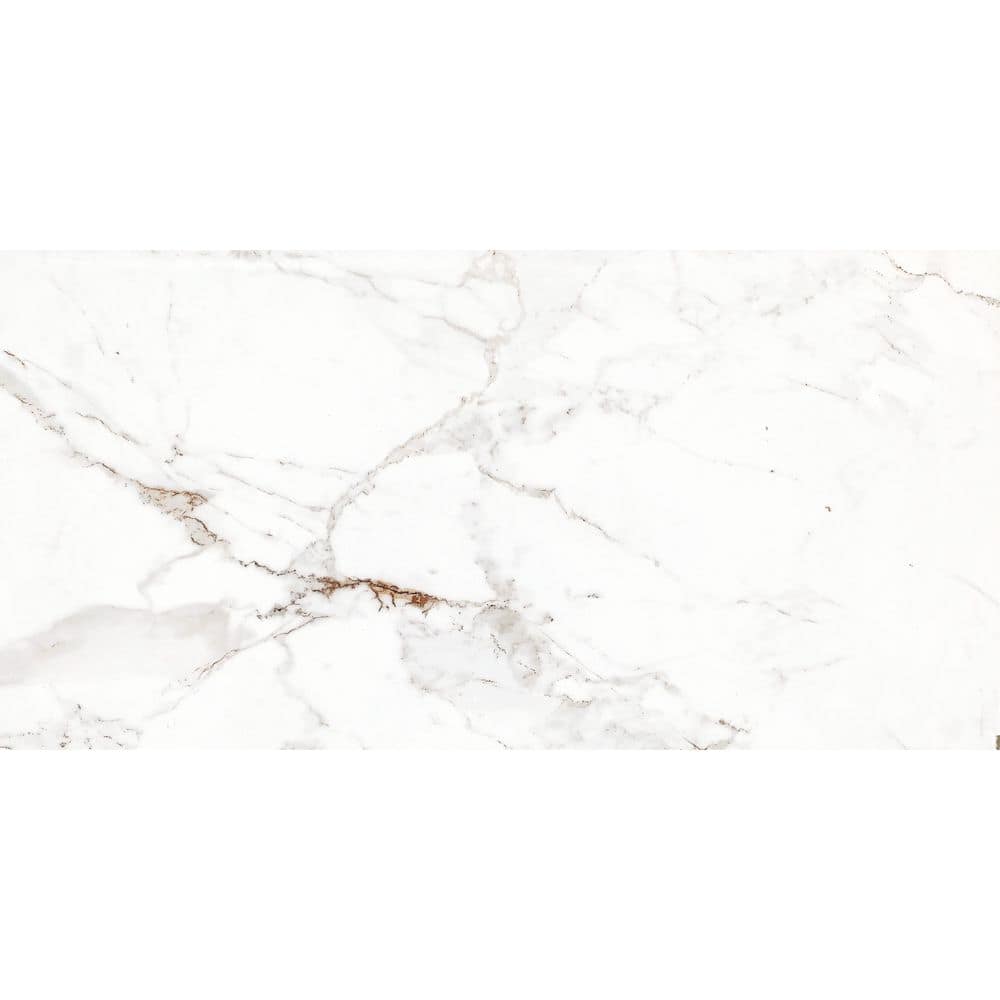 Daltile Kesler Marble Avorio 12 in. x 24 in. Polished Porcelain Floor and Wall Tile (1.9375 sq. ft. /each) (4)
