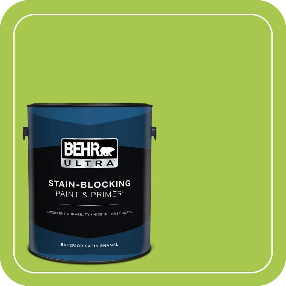 BEHR ULTRA 1 gal. #420B-5 Sweet Midori Satin Enamel Exterior Paint & Primer