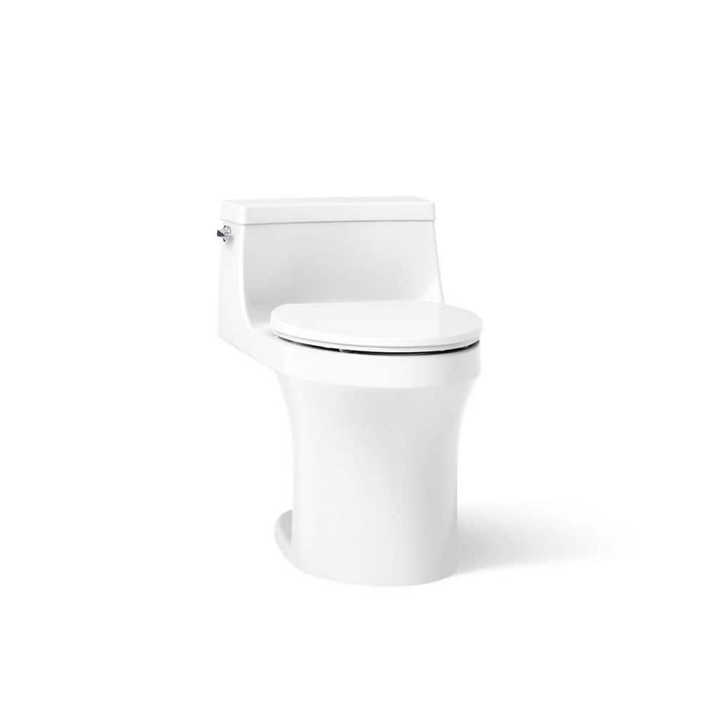 KOHLER San Souci Rough 1-Piece 1.28 GPF Single Flush Toilet Seat Included (4)