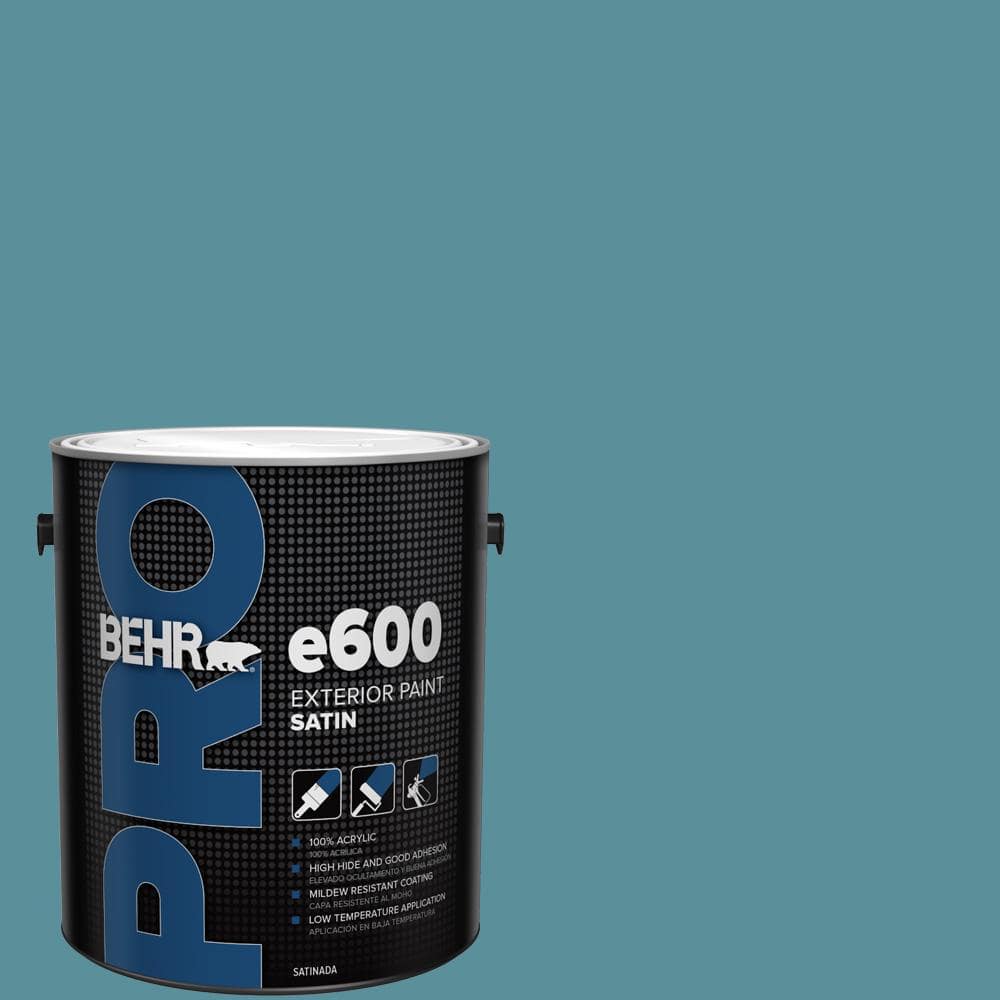 BEHR PRO 1 gal. #HDC-AC-23A Cabana Blue Satin Exterior Paint