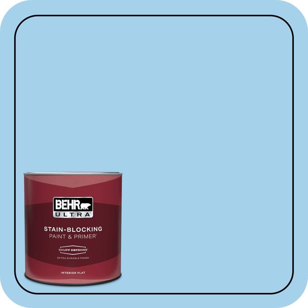 BEHR ULTRA 1 qt. #550A-3 Little Pond Extra Durable Flat Interior Paint & Primer