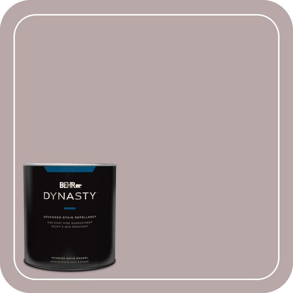 BEHR DYNASTY 1 qt. #MQ1-36 Object of Desire One-Coat Hide Satin Enamel Interior Stain-Blocking Paint and Primer