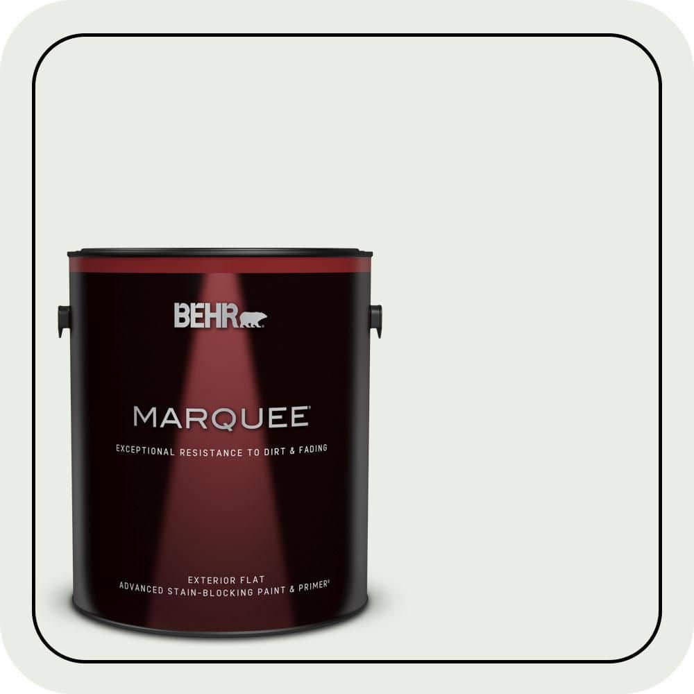 BEHR MARQUEE 1 gal. #N410-1 Silence Flat Exterior Paint & Primer
