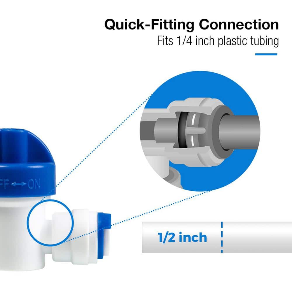 ISPRING Ultra Safe Fridge Water Line Connection and Ice Maker Kit for Reverse Osmosis RO System and Water Filter, 1/4 in., 20 ft (3)