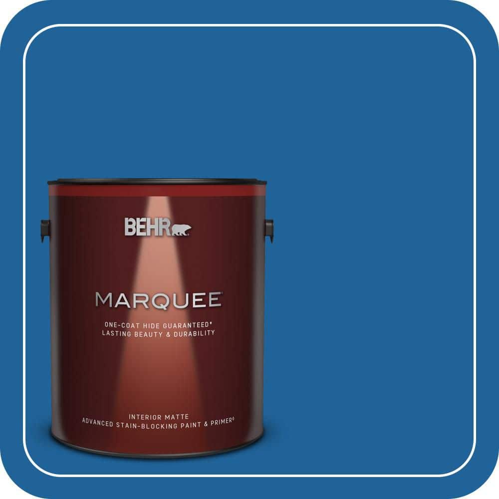 BEHR MARQUEE 1 gal. #570B-7 Cobalt Glaze Matte Interior Paint & Primer