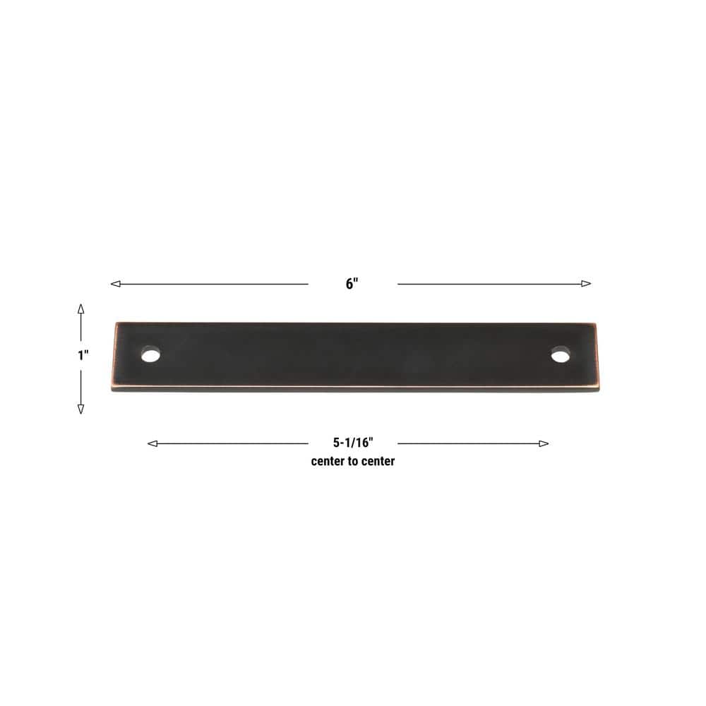 GLIDERITE 6 in. Squared Cabinet Backplate 5-1/16 in. Center to Center, 6342-128-ORB (3)