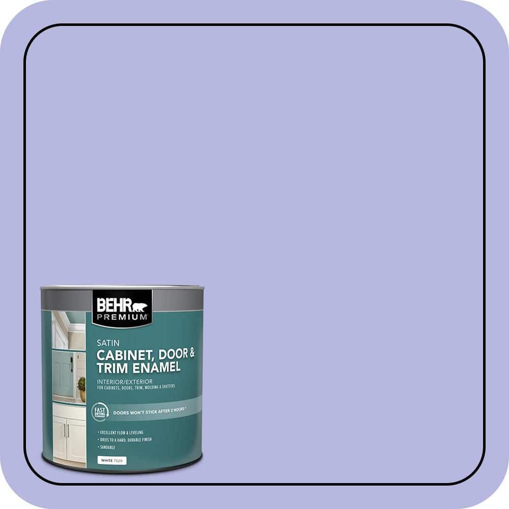 BEHR PREMIUM 1 qt. #P550-3 Lavender Cloud Satin Enamel Interior/Exterior Cabinet, Door & Trim Paint (1)