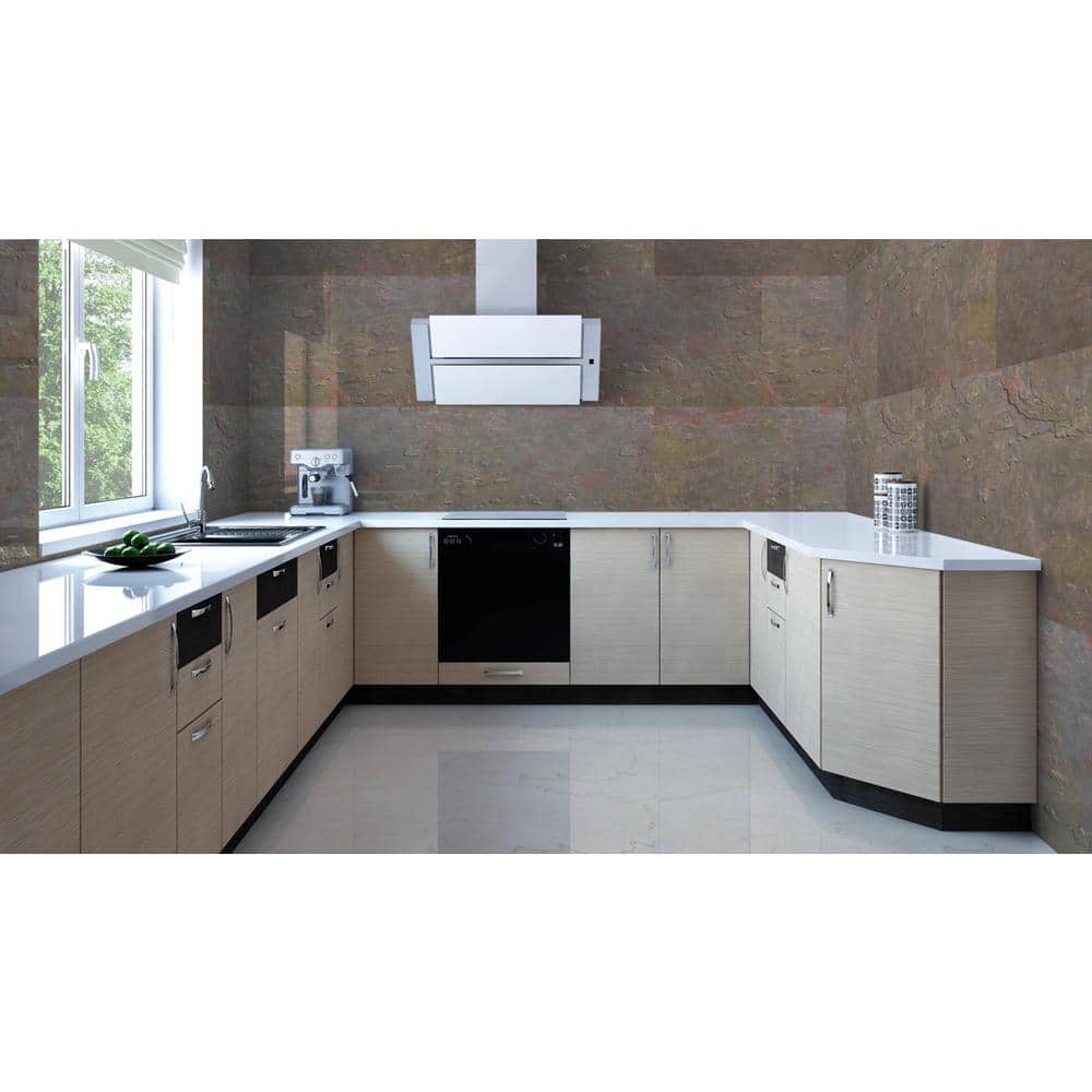Dundee Deco Falkirk Johnstone 2/25 in. 3 ft. 2 ft. Brown Stone Veneer Decorative Wall Paneling (4)