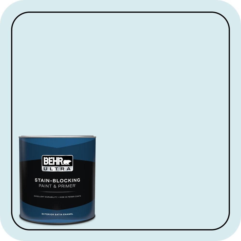 BEHR ULTRA 1 qt. #540A-1 Frost Wind Satin Enamel Exterior Paint & Primer