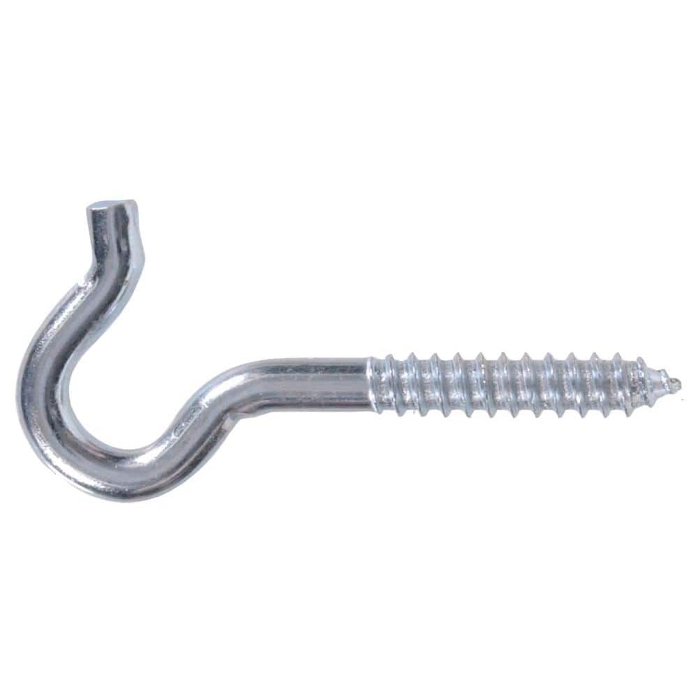 Hardware Essentials 5/16 x 4-1/2 in. Zinc-Plated Heavy Duty Screw Hook (10-Pack)
