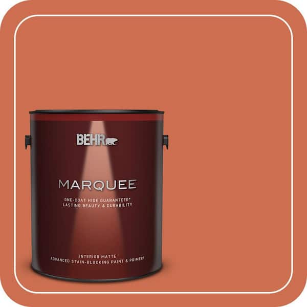 BEHR PREMIUM PLUS #M180-6 Tiki Torch Enamel Low Odor & Primer (2)
