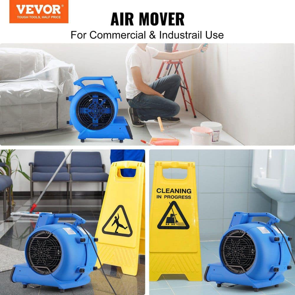 Tahanbath 1/2 HP Floor Blower-2600 CFM, 4-Angles, Timer (ETL Listed) in Blue (2)