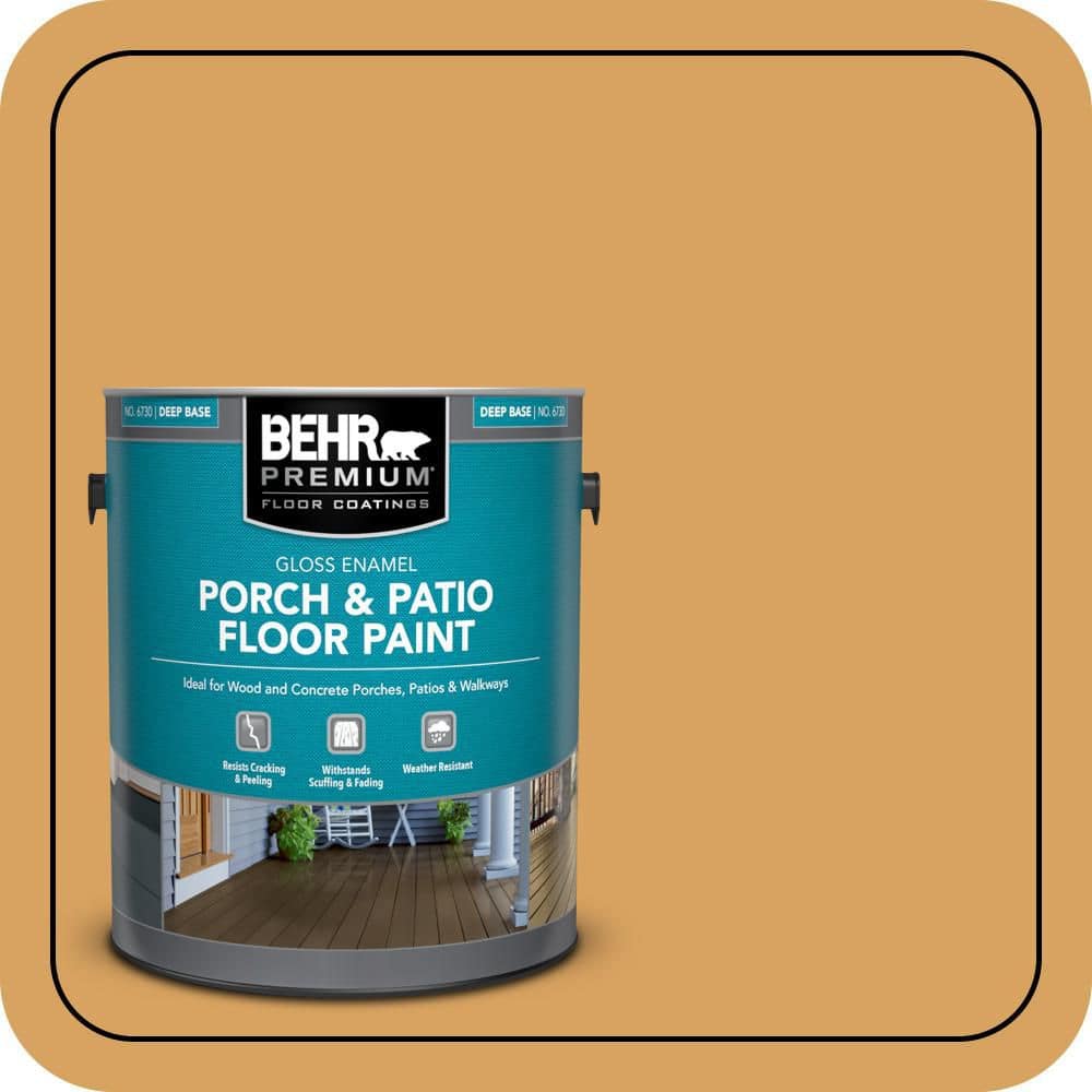 BEHR PREMIUM 1 gal. #MQ4-10 Amber Brew Gloss Enamel Interior/Exterior Porch and Patio Floor Paint