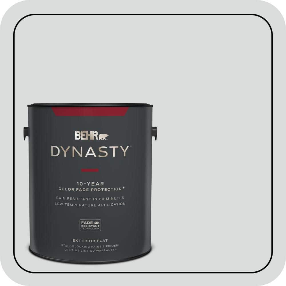 BEHR DYNASTY 1 gal. #PPU26-14 Drizzle Flat Exterior Stain-Blocking Paint & Primer