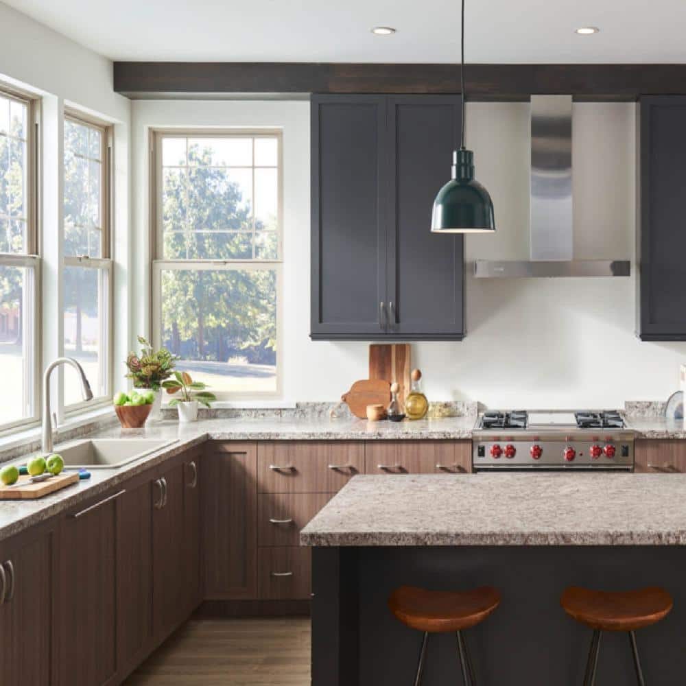 Hampton Bay 10 ft. Left Miter Laminate Countertop in Textured Tuscan Romano with Eased Edge and Integrated Backsplash (3)