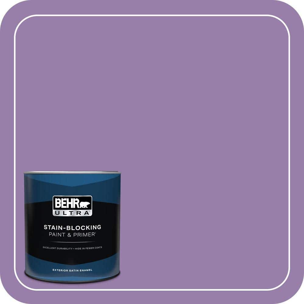 BEHR ULTRA 1 qt. #650B-6 Elite Wisteria Satin Enamel Exterior Paint & Primer (1)