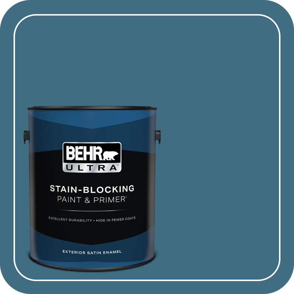 BEHR ULTRA 1 gal. #560D-6 Seven Seas Satin Enamel Exterior Paint & Primer